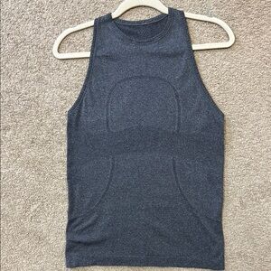 Lululemon Swiftly High Neck Sz6 Heathered Black